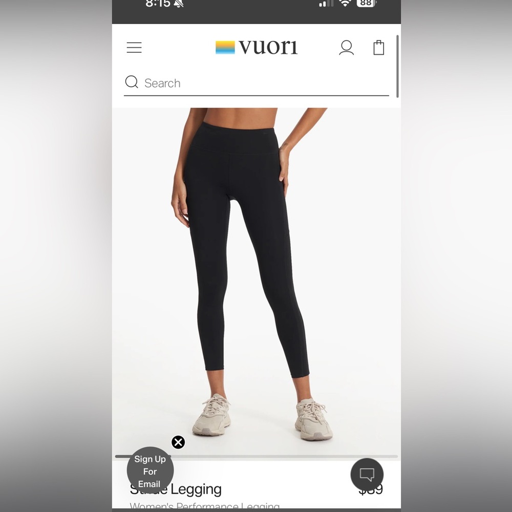 Vuori Black Leggings